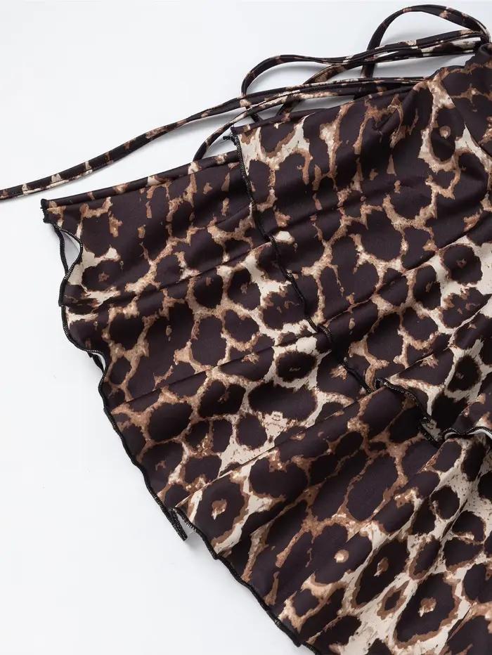 Nouvelle jupe imprimée léopard pour femme