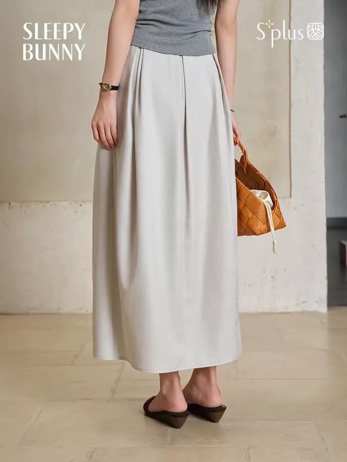 Jupe mi-longue taille haute pour femmes