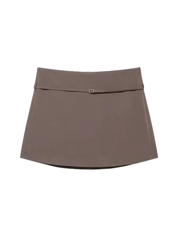 Jupe-short de couleur unie pour femmes