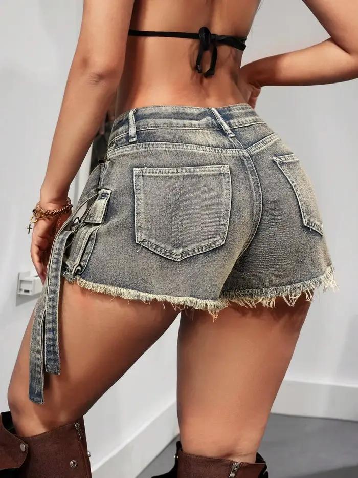 Jupe-culotte en jean vintage taille haute