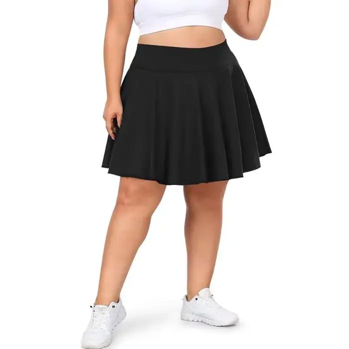 Grande taille femmes avec poche jupe courte Fitness