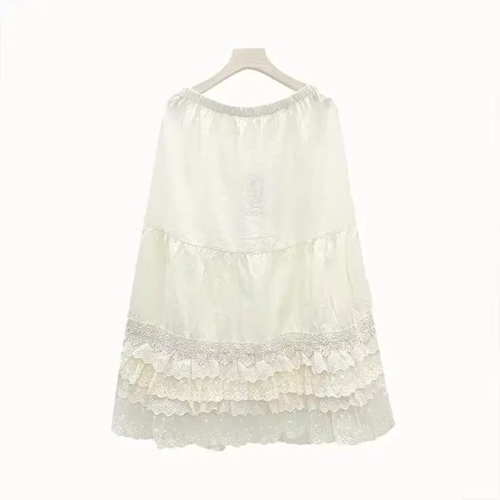 Mori Girl-Jupe en dentelle douce pour femme