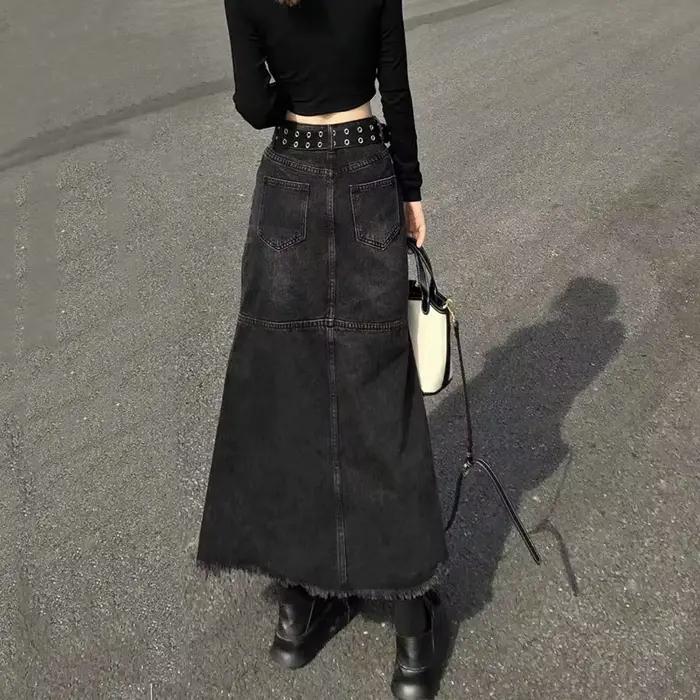Jupes en jean taille haute pour femmes