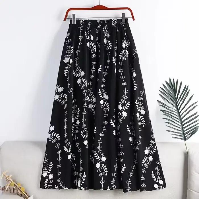 Jupe d'été pour femme en mousseline