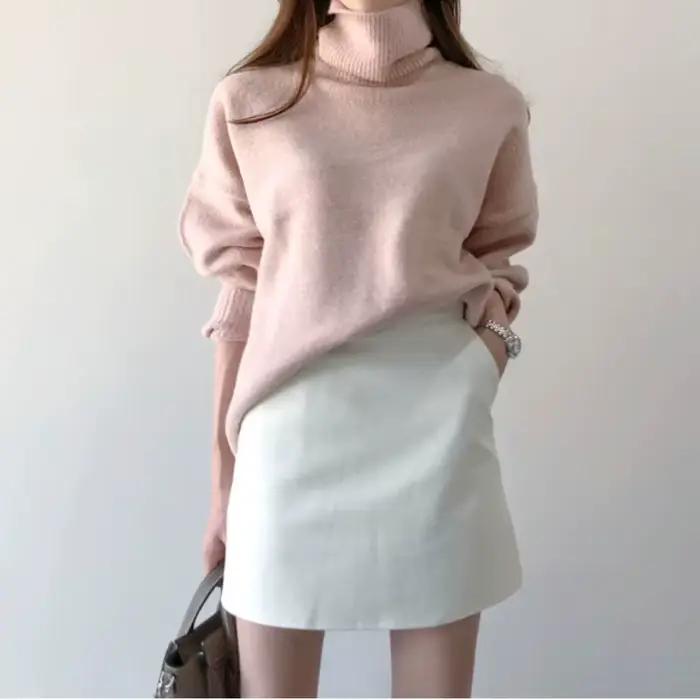 Ulzzang – jupes taille haute pour Femme