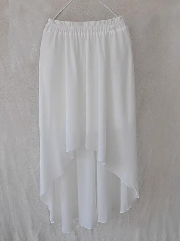 Jupe longue en mousseline de soie pour femmes