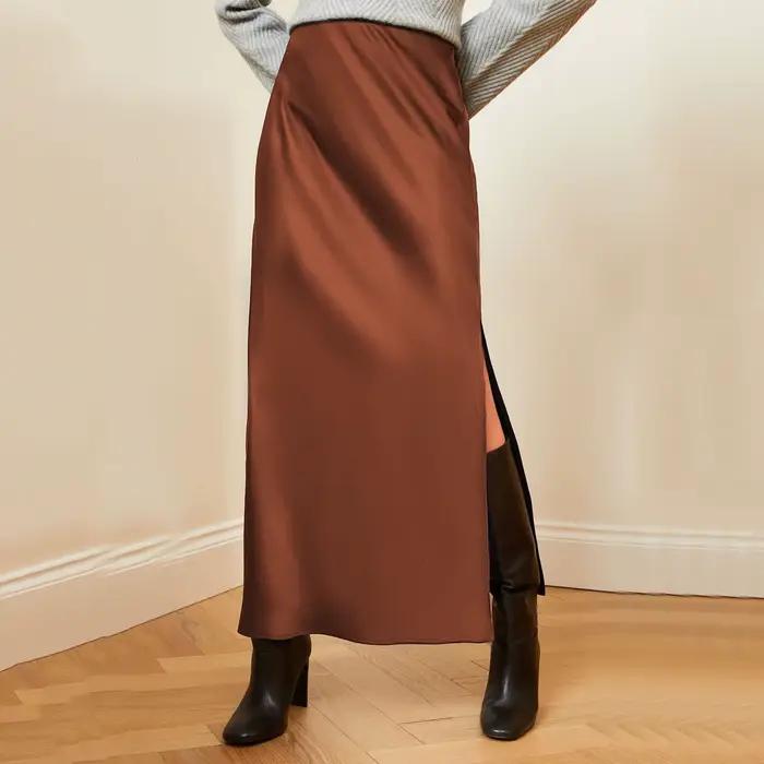 Jupe taille haute élégante et décontractée en polyester pour femmes, style coréen, mode moderne, polyvalente pour toutes les saisons et occasions spéciales