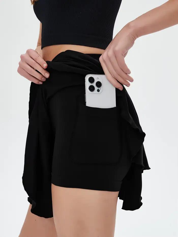 Jupe de tennis pour femmes élégante avec short intégré pour yoga, fitness, golf et activités sportives variées