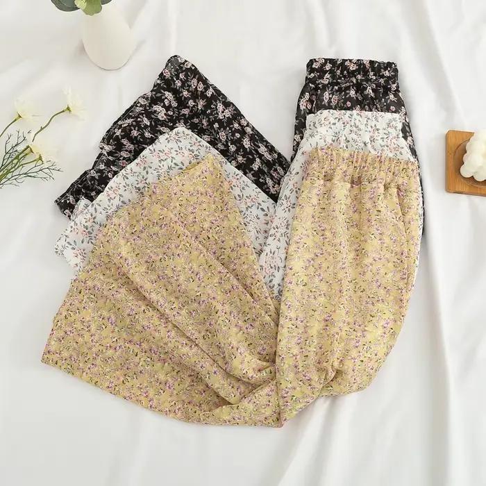 Longue jupe plissée en mousseline de soie pour femme