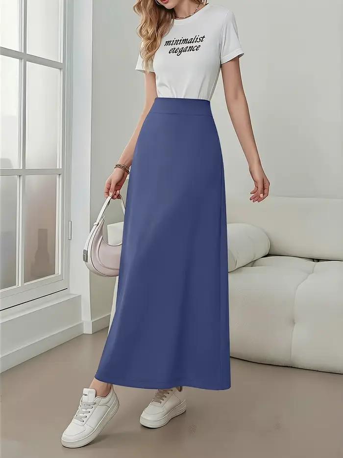 Jupe longue drapée, tissu luxueux et doux