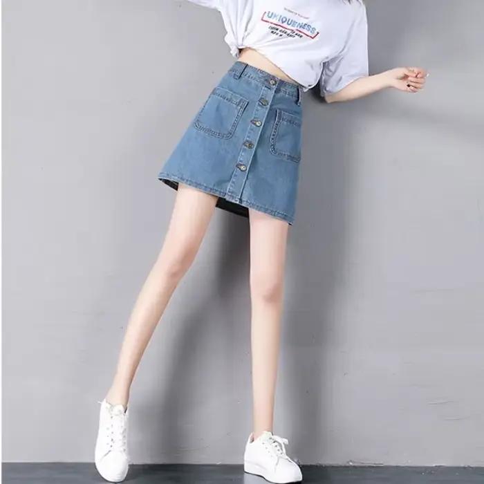 Jupes en jean taille haute pour femmes