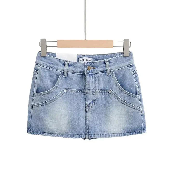 Mini jupe courte en jean pour femmes