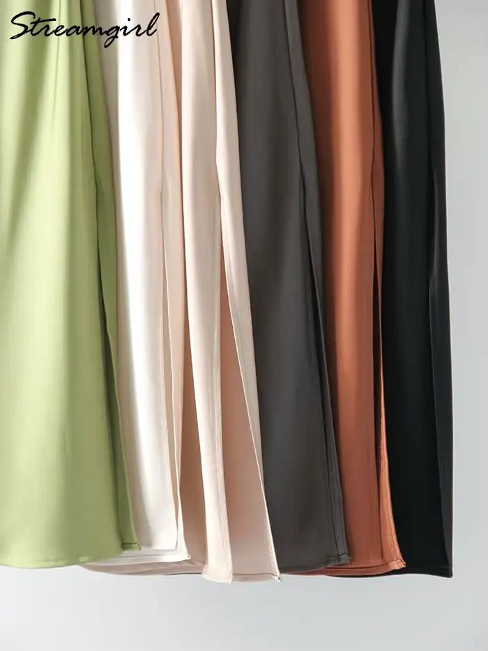 Jupes mi-longues vertes pour femmes