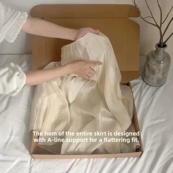 Jupe midi évasée rose cerisier pour femme