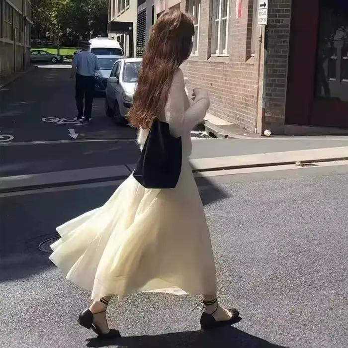 Jupe midi évasée rose cerisier pour femme