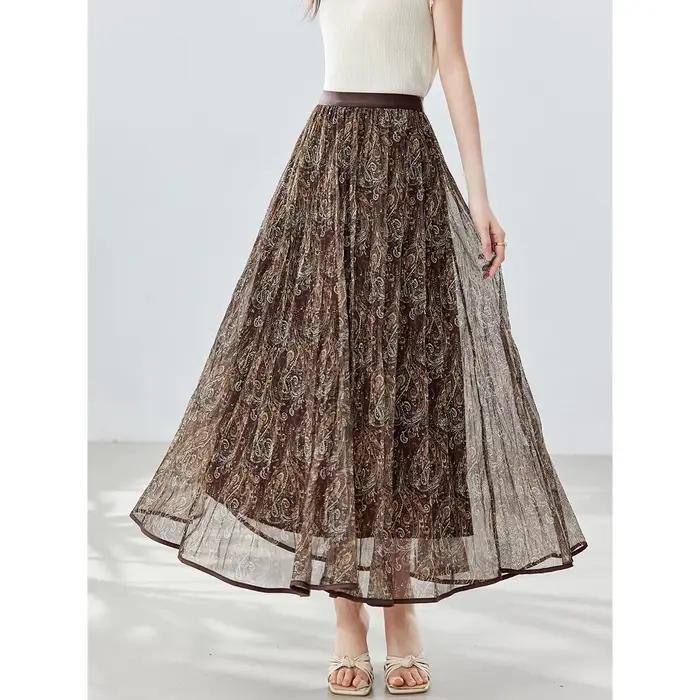 Jupe longue évasée VIMLY pour femme