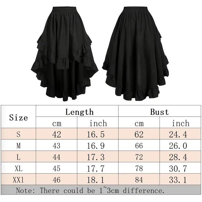 Jupe rétro taille haute avec un design devant court et dos long