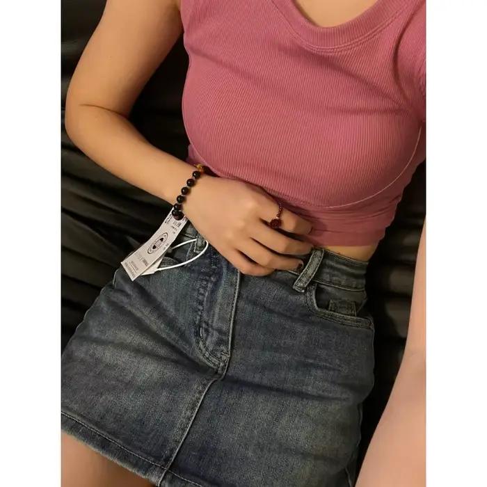 2025 Femmes Bleu A-ligne Jupe En Jean Y2k