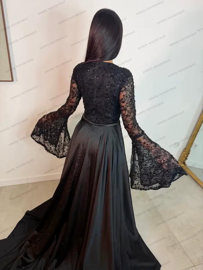 Robe de soirée longue Auburn à manches longues