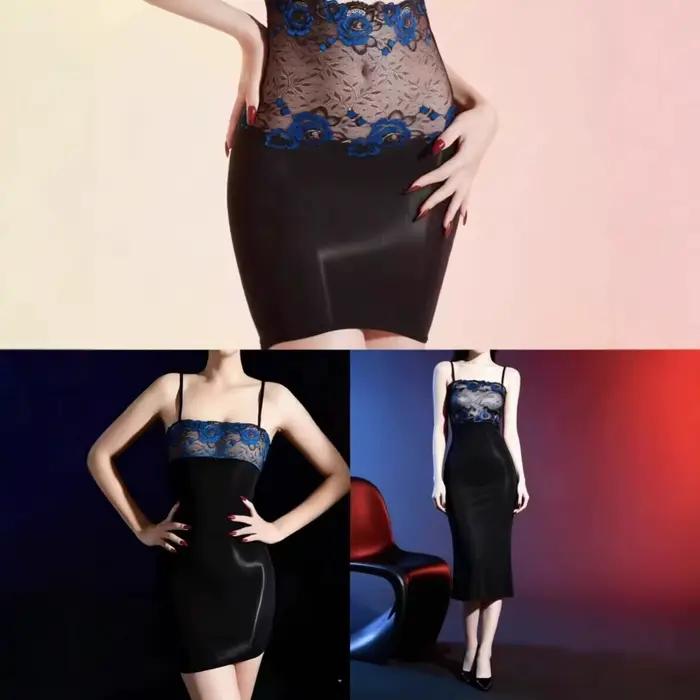 Nouvelle jupe courte sexy en dentelle rose 2026