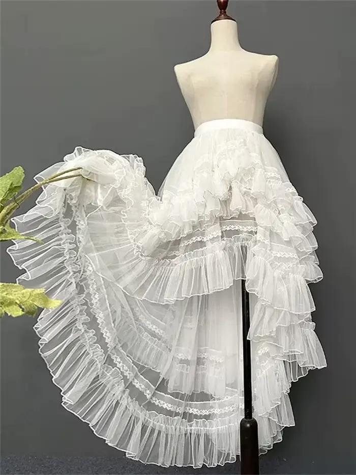 Jupe gothique Lolita en dentelle pour femmes