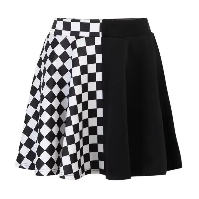 Mini Jupe Plissée à Carreaux pour Femme