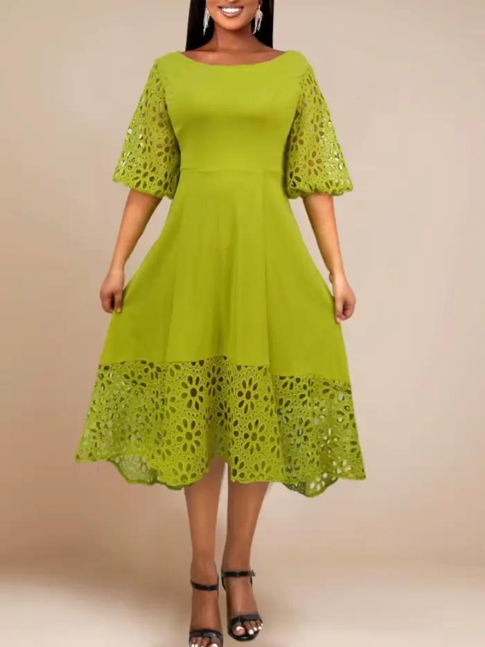 Robe verte élégante pour femmes