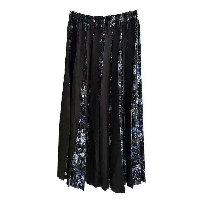 Miyake Organza jupe femme demi-jupe 2025 été nouveau sens senior plissé imprimé taille élastique a-ligne