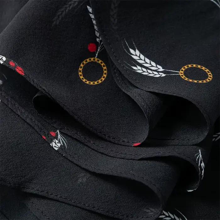 Jupe en soie pour femme 100% soie de mûrier noire avec double doublure
