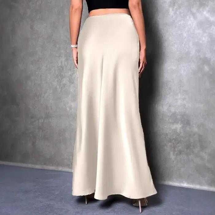 Dian – jupe longue en Satin pour femmes