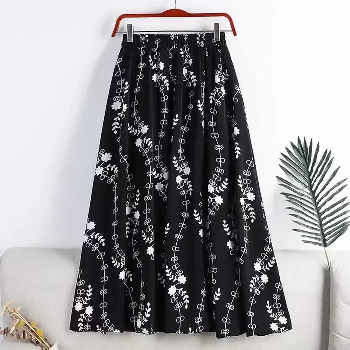 Jupe d'été pour femme en mousseline