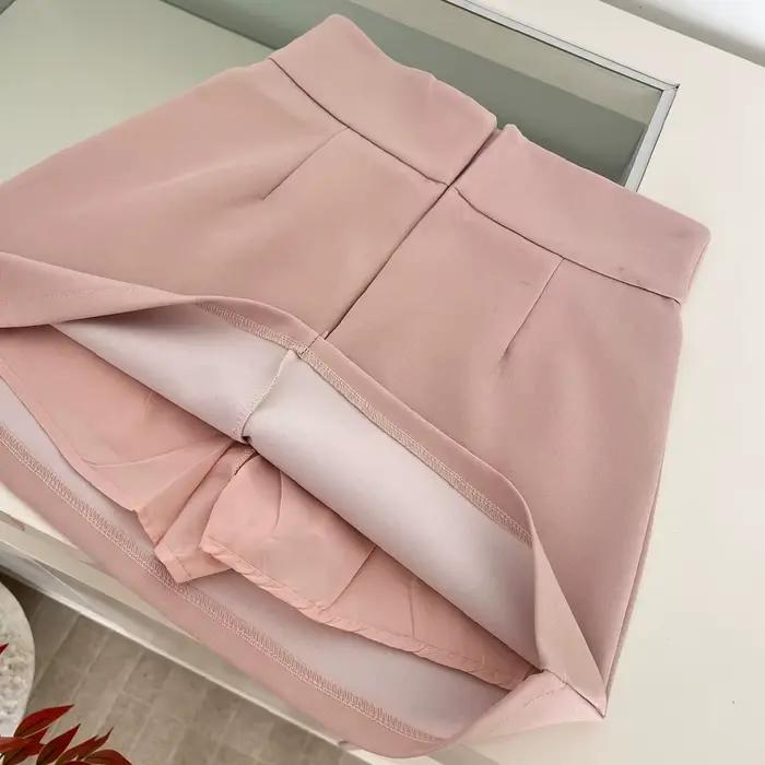 Jupe courte taille haute ajustée en dentelle pour femme Gentle Wind Heavy Industry