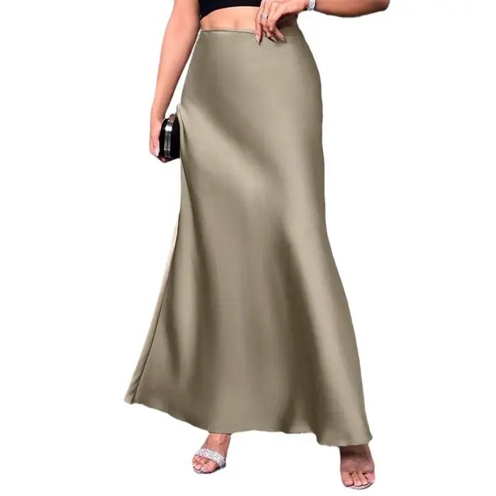 Jupe en satin pour femme
