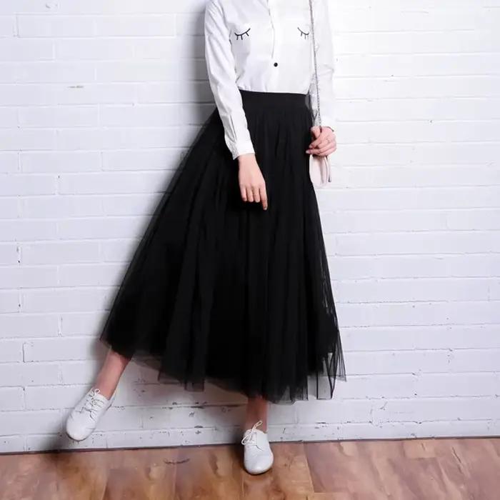 Nouvelle Jupe Vintage en Tulle pour Femme