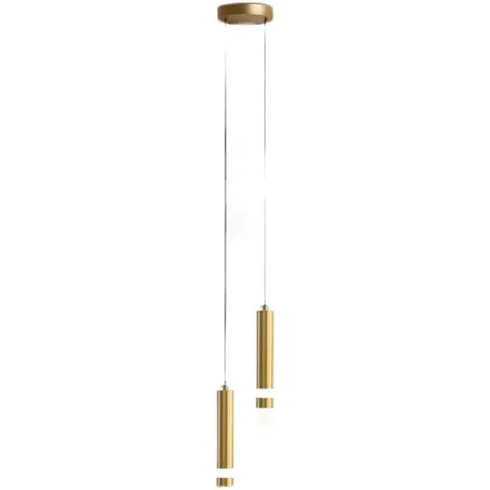 Moderne Led longue suspension pour chambre chevet salon lampes suspendues éclairage de lecture Double projecteur décor lustre