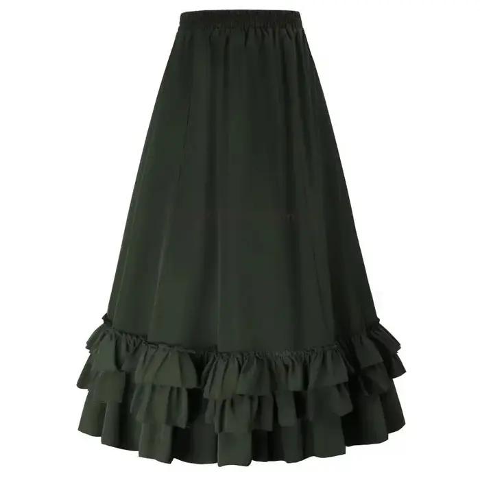 Jupe courte plissée style gothique victorien rétro rock pour femme costumes de cosplay et soirées d'horreur