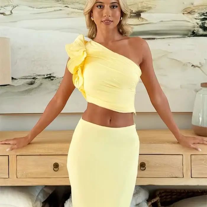 Ensemble deux pièces jupe longue et débardeur pour femme – Nouvelle collection été – Tenue décontractée élégante et