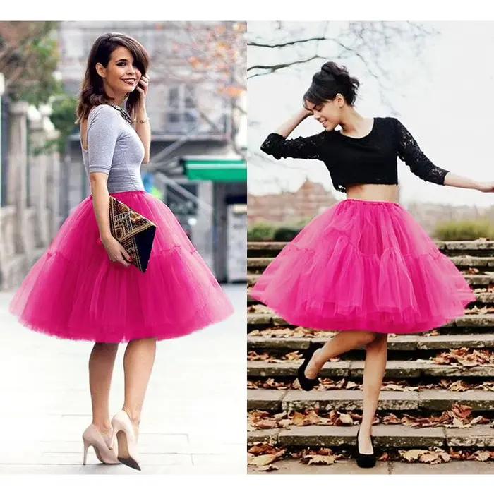 Jupes Tutu Fuchsia multicouche en Tulle