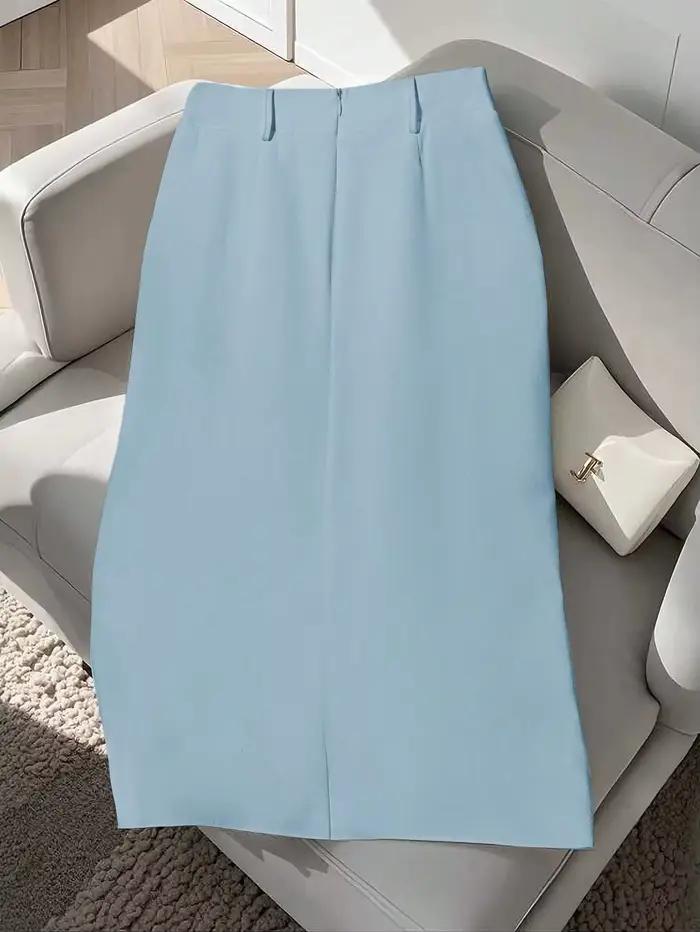 Jupe midi boutonnée pour femme