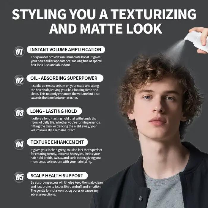 Poudre Coiffante Lewedo pour Cheveux Fins – Spray Matifiant Volumisant – Poudre Coiffante Longue Durée pour Cheveux Texturisés