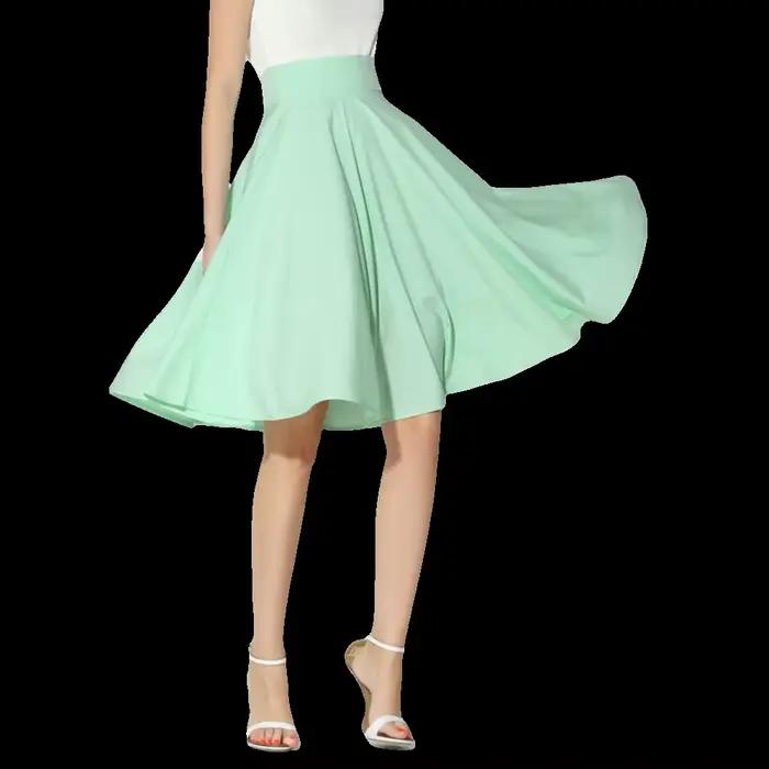Jupe élégante de couleur unie à taille haute
