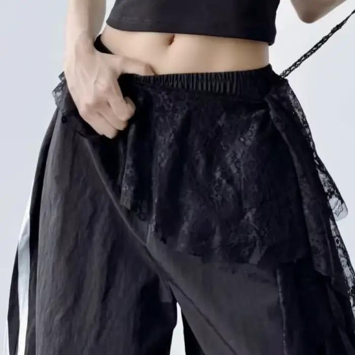 Mini-jupe irrégulière transparente froncée à taille haute