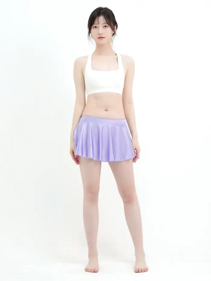 Mini Jupe Moulante Élastique Élégante pour Femmes, Plissée Brillante, Mini Jupe Fessier, Clubwear Nouveau, Occasions Spéciales