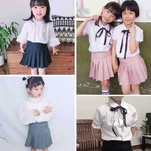 Ensemble jupe plissée Preppy pour filles