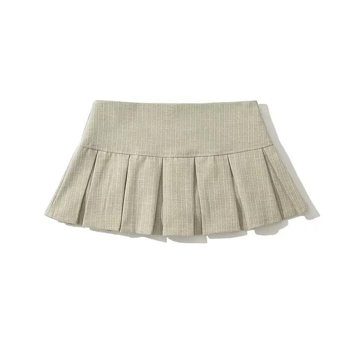 YENKYE – Mini jupe plissée rétro américaine pour femmes