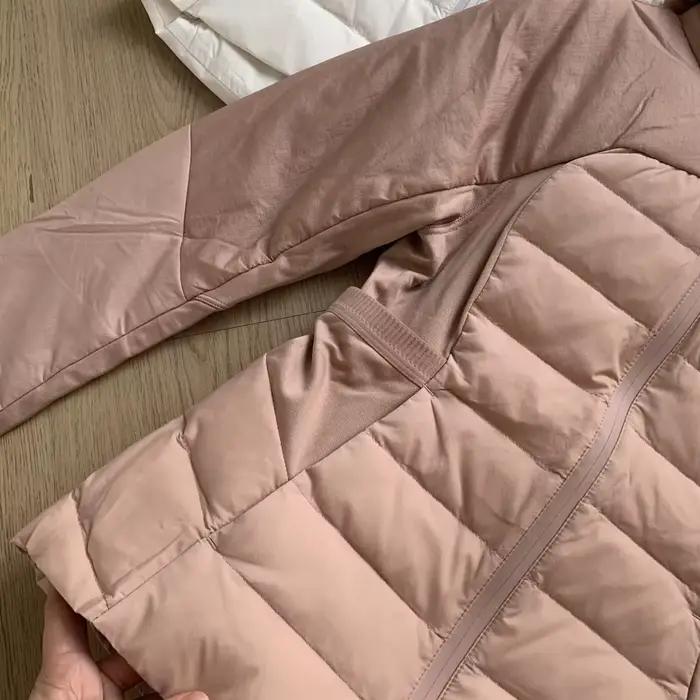 Doudoune ultra légère pour femme 90% duvet de canard blanc, coupe ajustée, sexy, tendance, portable, avec capuche, manteau d'extérieur J01
