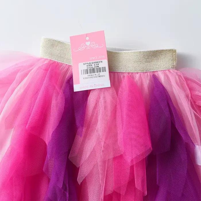 VIKITA filles gâteau jupes enfants maille irrégulière Tulle couches Tutu jupe