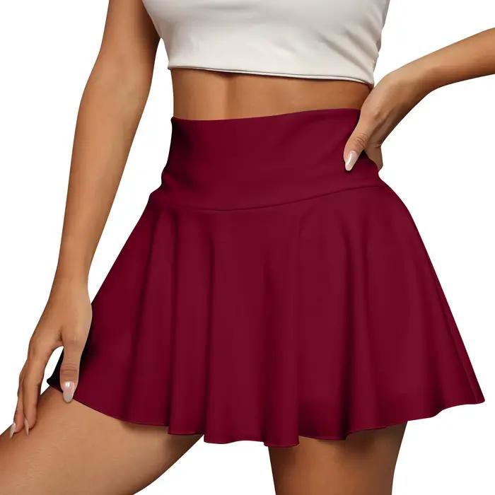 Mini jupe de Tennis taille haute pour femmes