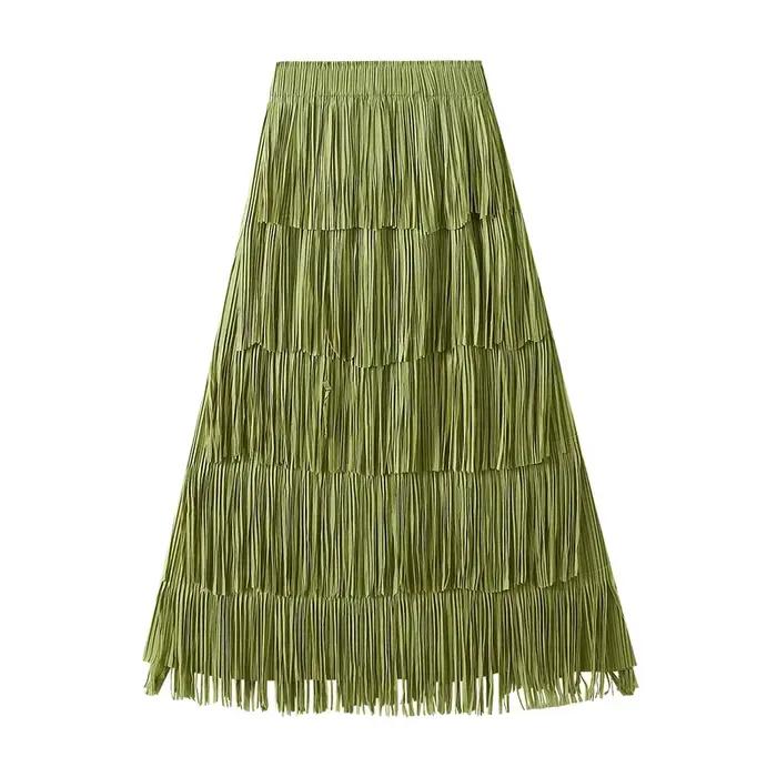 Jupe à franges à la mode