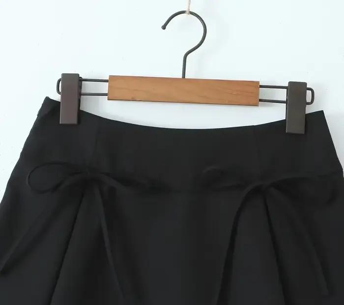 Balletcore Mini jupe avec nœud taille basse